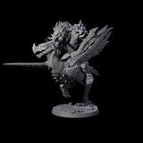 Four Charging Troll Riders on Axe Beaks Miniature for Dungeons and Dragons, Pathfinder or other TTRPGs
