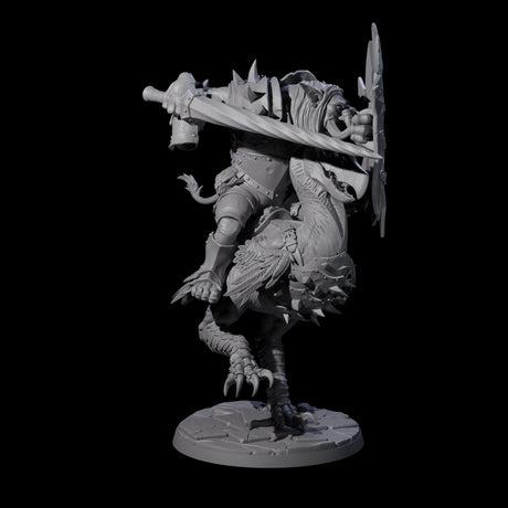 Four Charging Troll Riders on Axe Beaks Miniature for Dungeons and Dragons, Pathfinder or other TTRPGs
