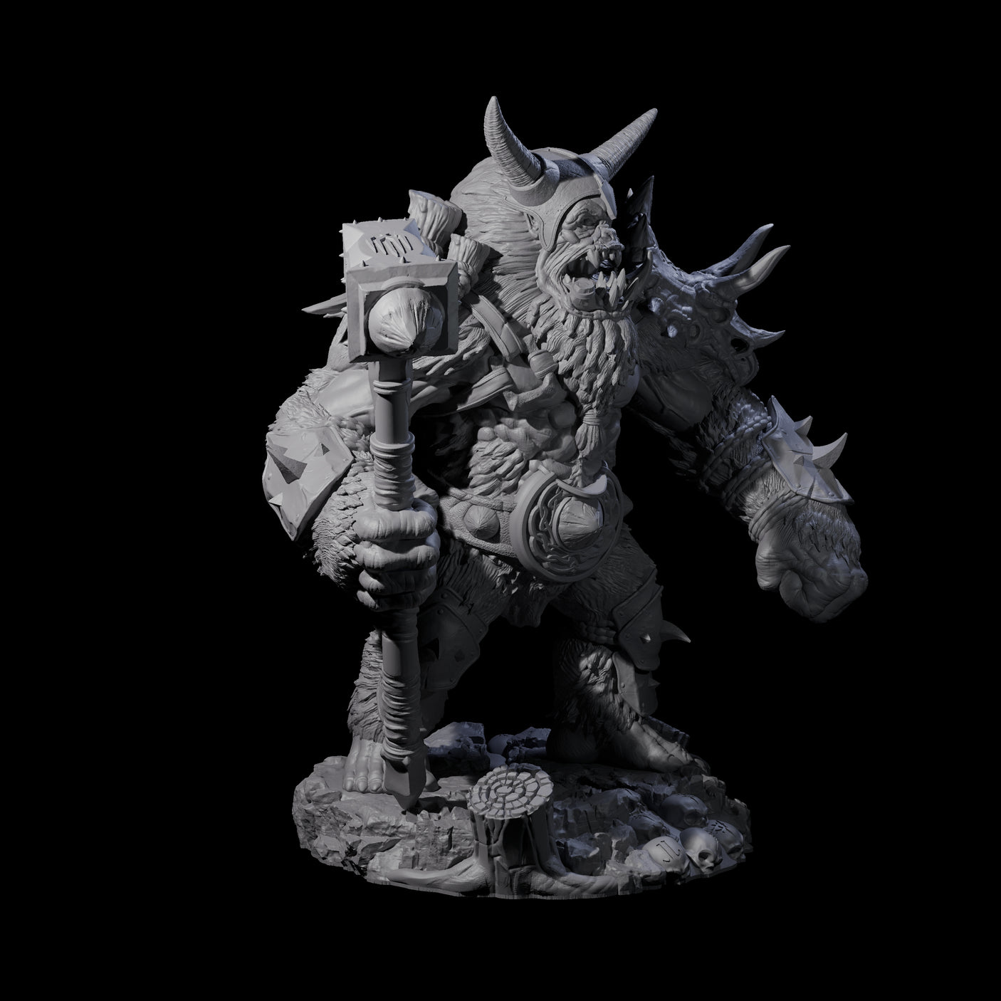 Four Chest Thumping Barlguras Miniature for Dungeons and Dragons, Pathfinder or other TTRPGs