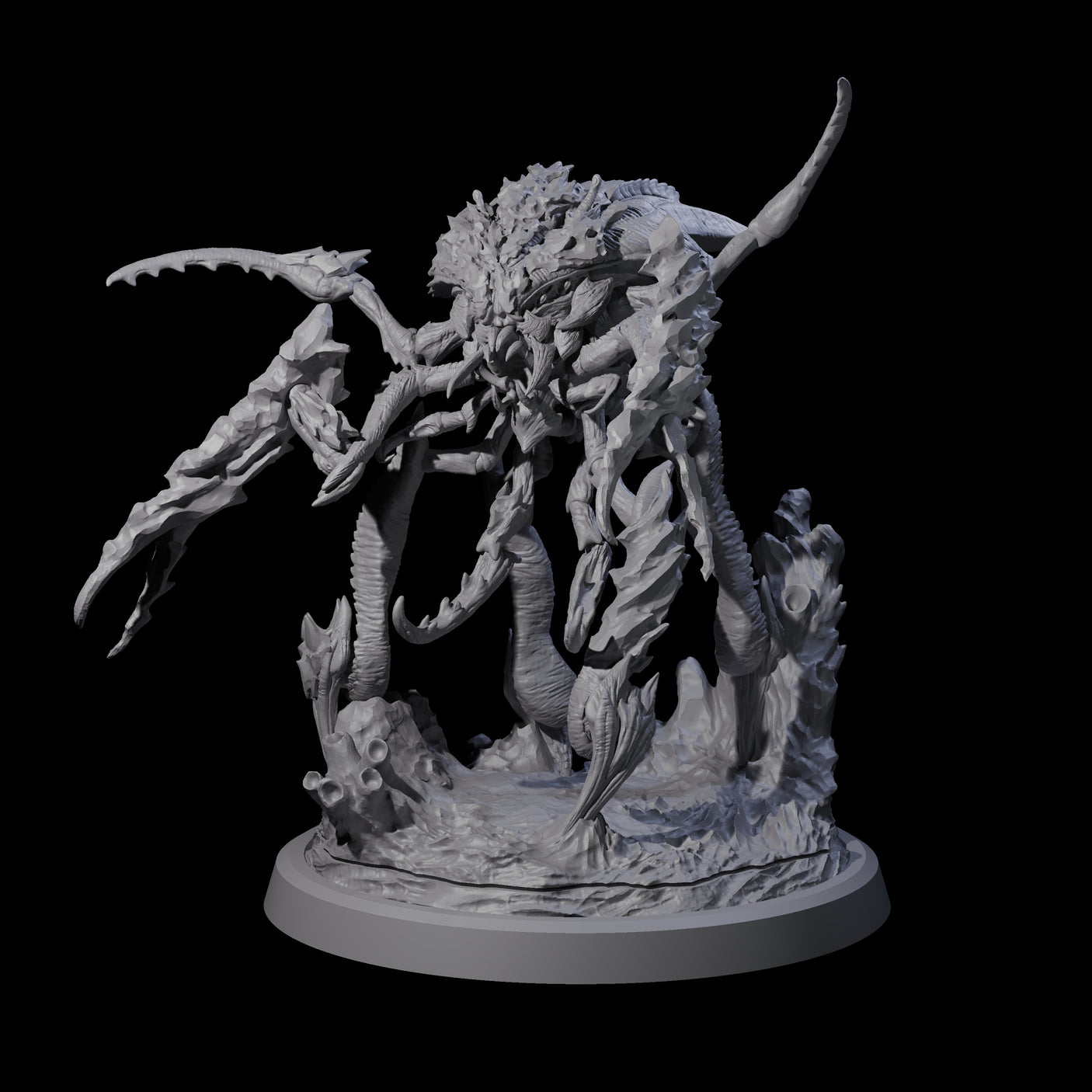 Four Chitinous Kruthiks Miniature for Dungeons and Dragons, Pathfinder or other TTRPGs