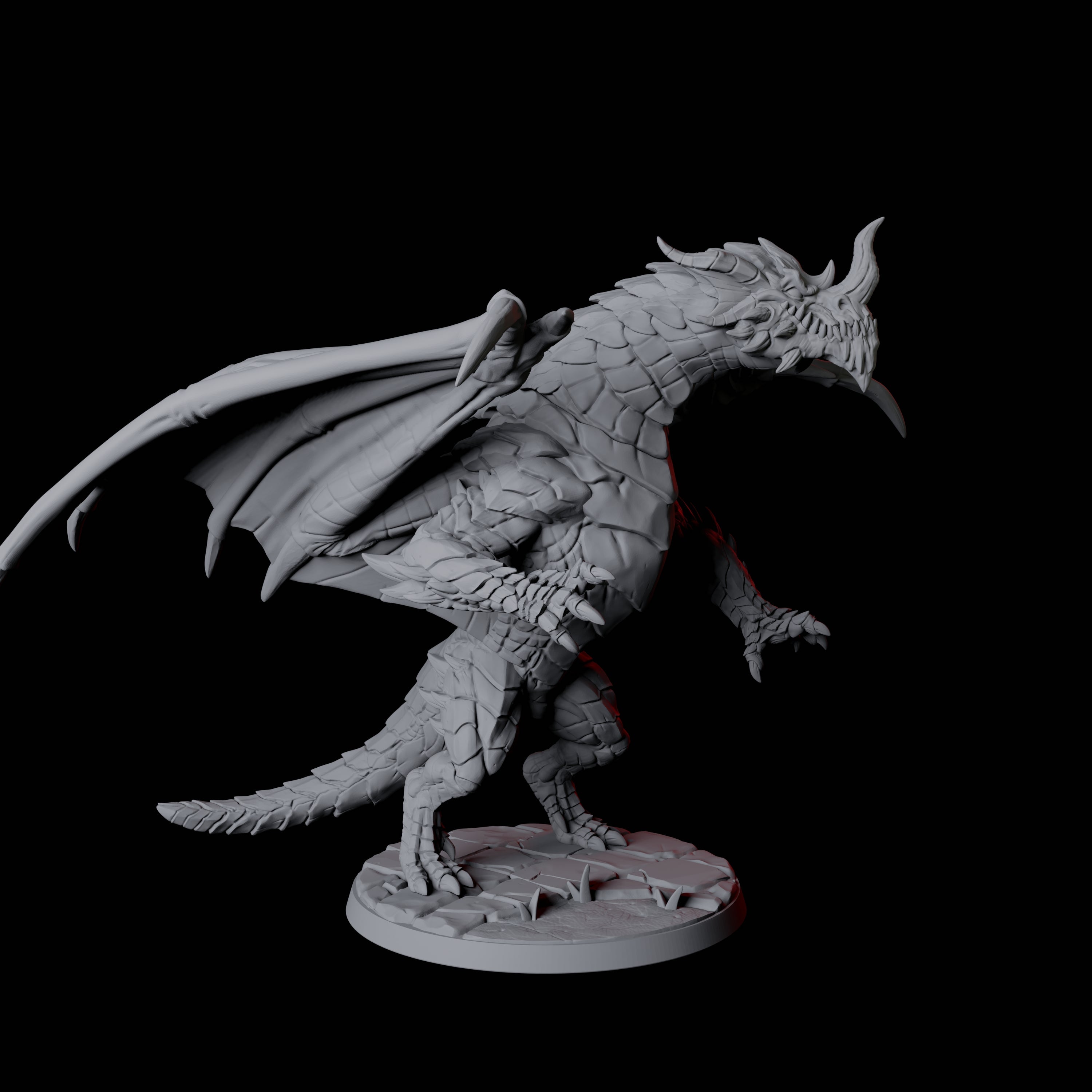 Four Chromatic Dragons Miniature for Dungeons and Dragons, Pathfinder or other TTRPGs