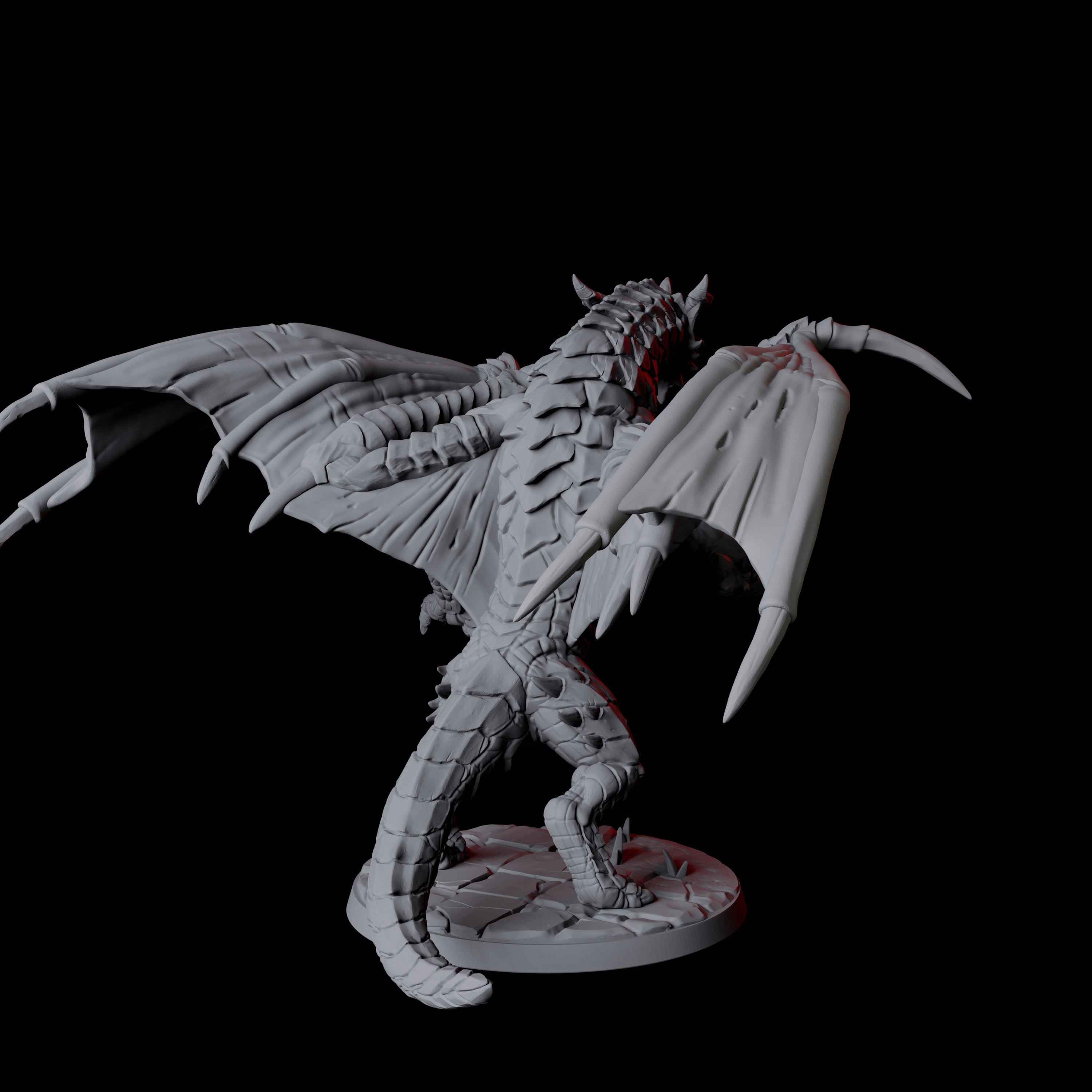 Four Chromatic Dragons Miniature for Dungeons and Dragons, Pathfinder or other TTRPGs