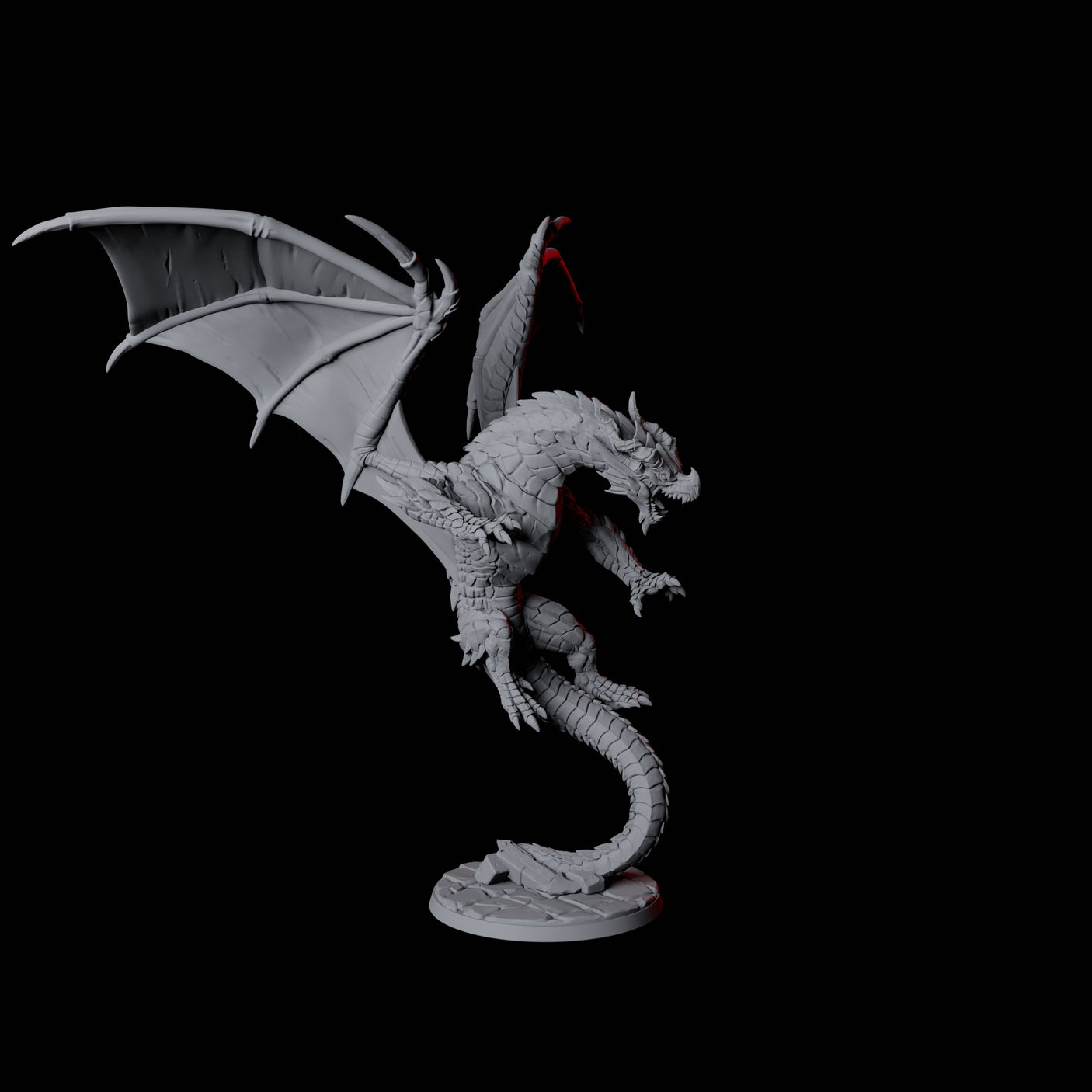 Four Chromatic Dragons Miniature for Dungeons and Dragons, Pathfinder or other TTRPGs
