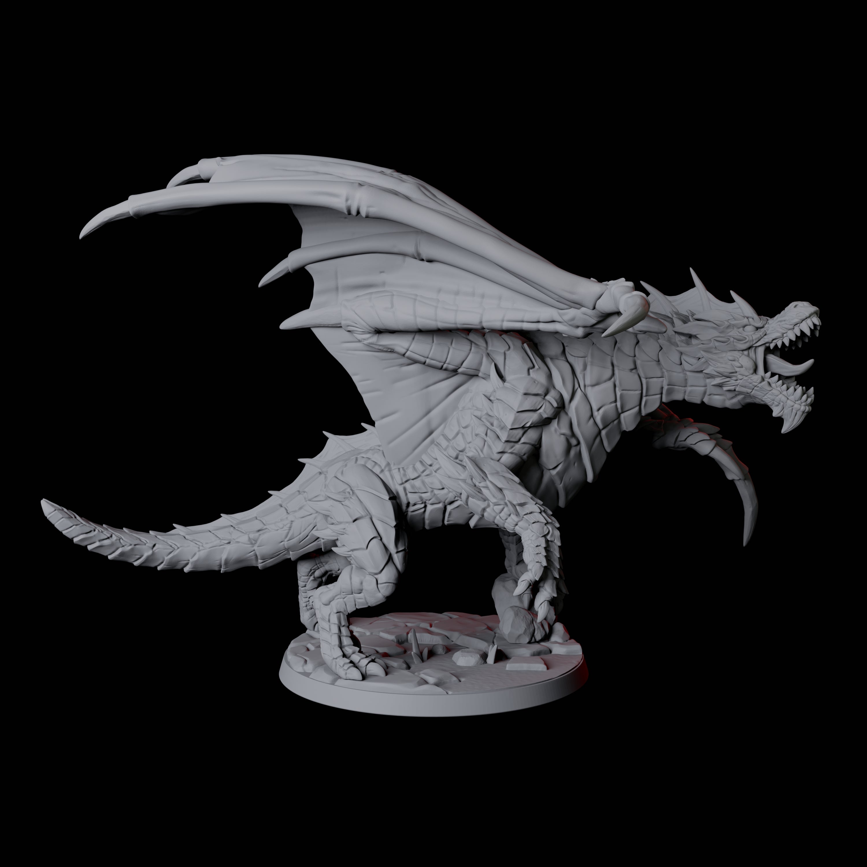 Four Chromatic Dragons Miniature for Dungeons and Dragons, Pathfinder or other TTRPGs