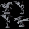 Four Chromatic Dragons Miniature for Dungeons and Dragons, Pathfinder or other TTRPGs