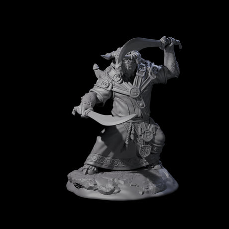 Four Civilised Yakfolks Miniature for Dungeons and Dragons, Pathfinder or other TTRPGs
