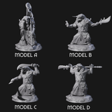 Four Civilised Yakfolks Miniature for Dungeons and Dragons, Pathfinder or other TTRPGs