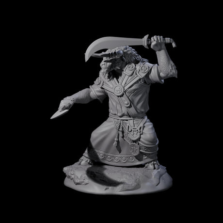 Four Civilised Yakfolks Miniature for Dungeons and Dragons, Pathfinder or other TTRPGs