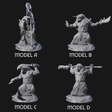Four Civilised Yakfolks Miniature for Dungeons and Dragons, Pathfinder or other TTRPGs