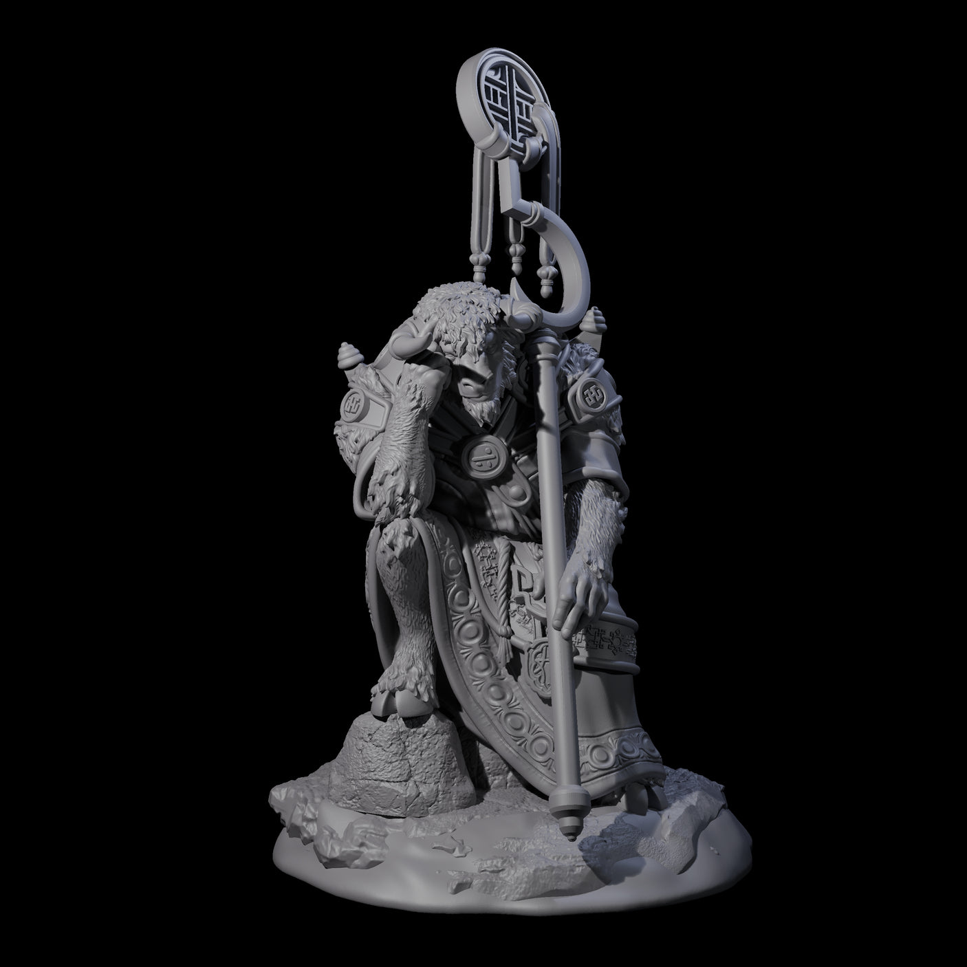 Four Civilised Yakfolks Miniature for Dungeons and Dragons, Pathfinder or other TTRPGs