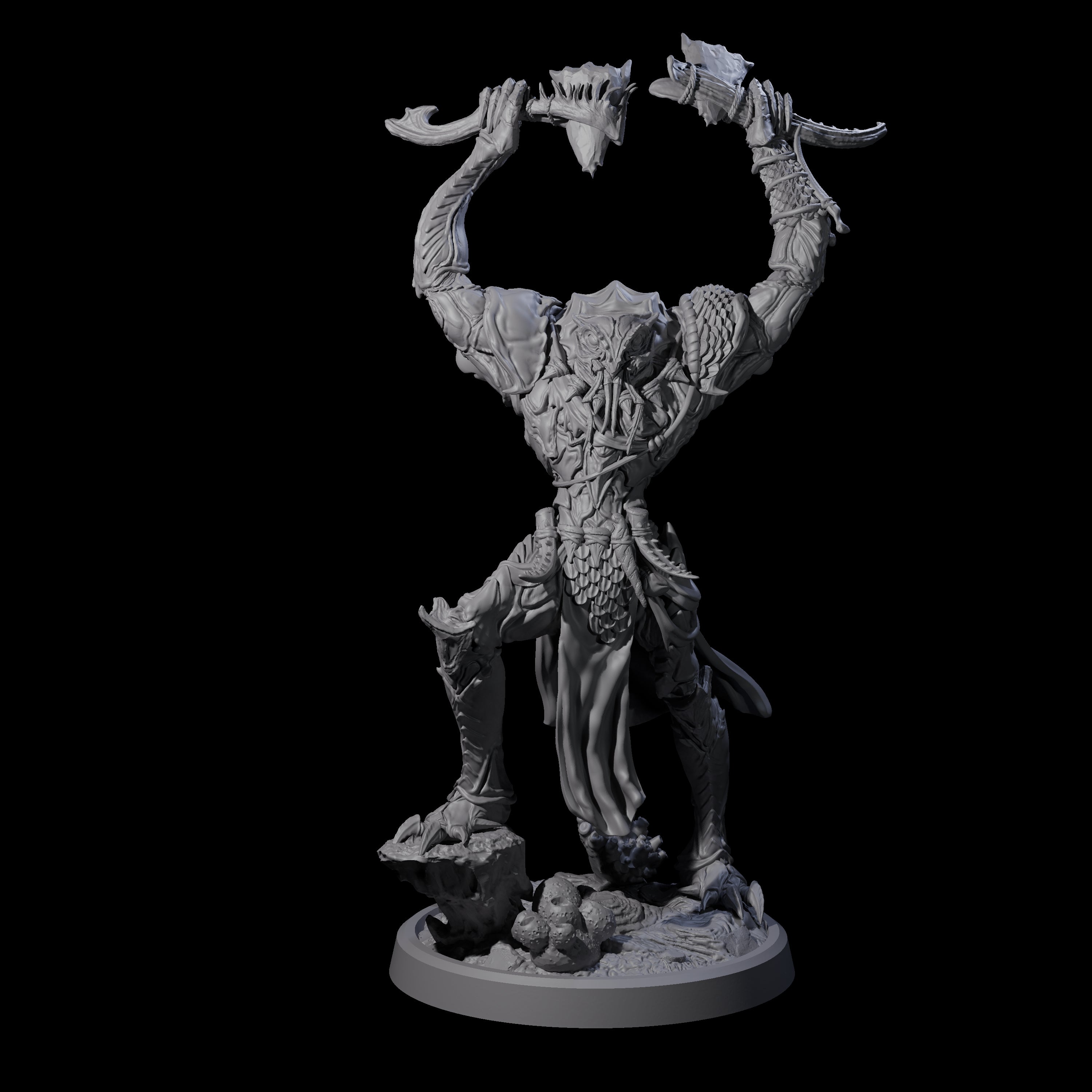 Four Commanding Wastrilith Warriors Miniature for Dungeons and Dragons, Pathfinder or other TTRPGs