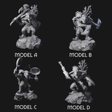 Four Confident Camping Goblins Miniature for Dungeons and Dragons, Pathfinder or other TTRPGs