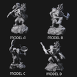 Four Confident Camping Goblins Miniature for Dungeons and Dragons, Pathfinder or other TTRPGs