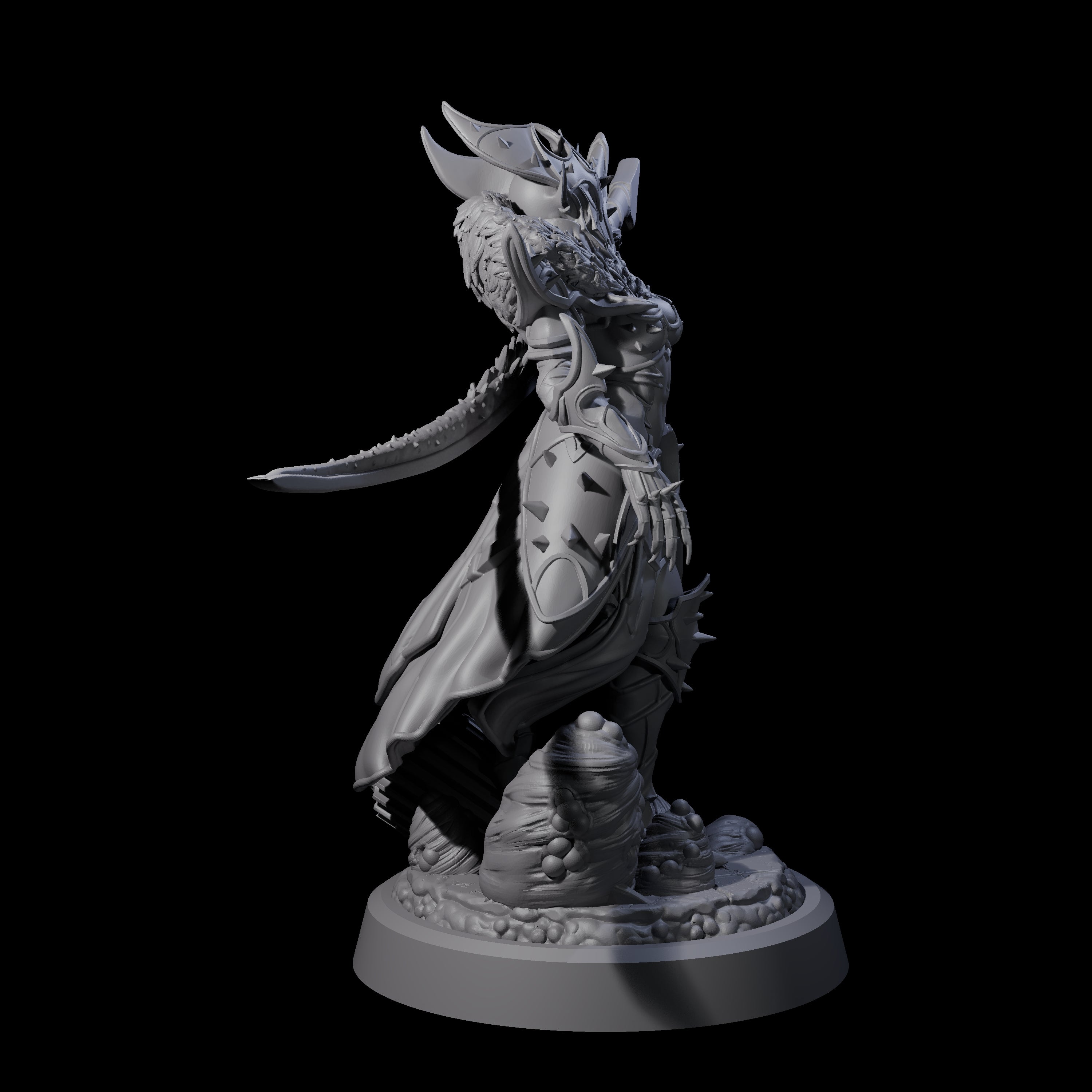 Four Corrupted Hive Protectors Miniature for Dungeons and Dragons, Pathfinder or other TTRPGs