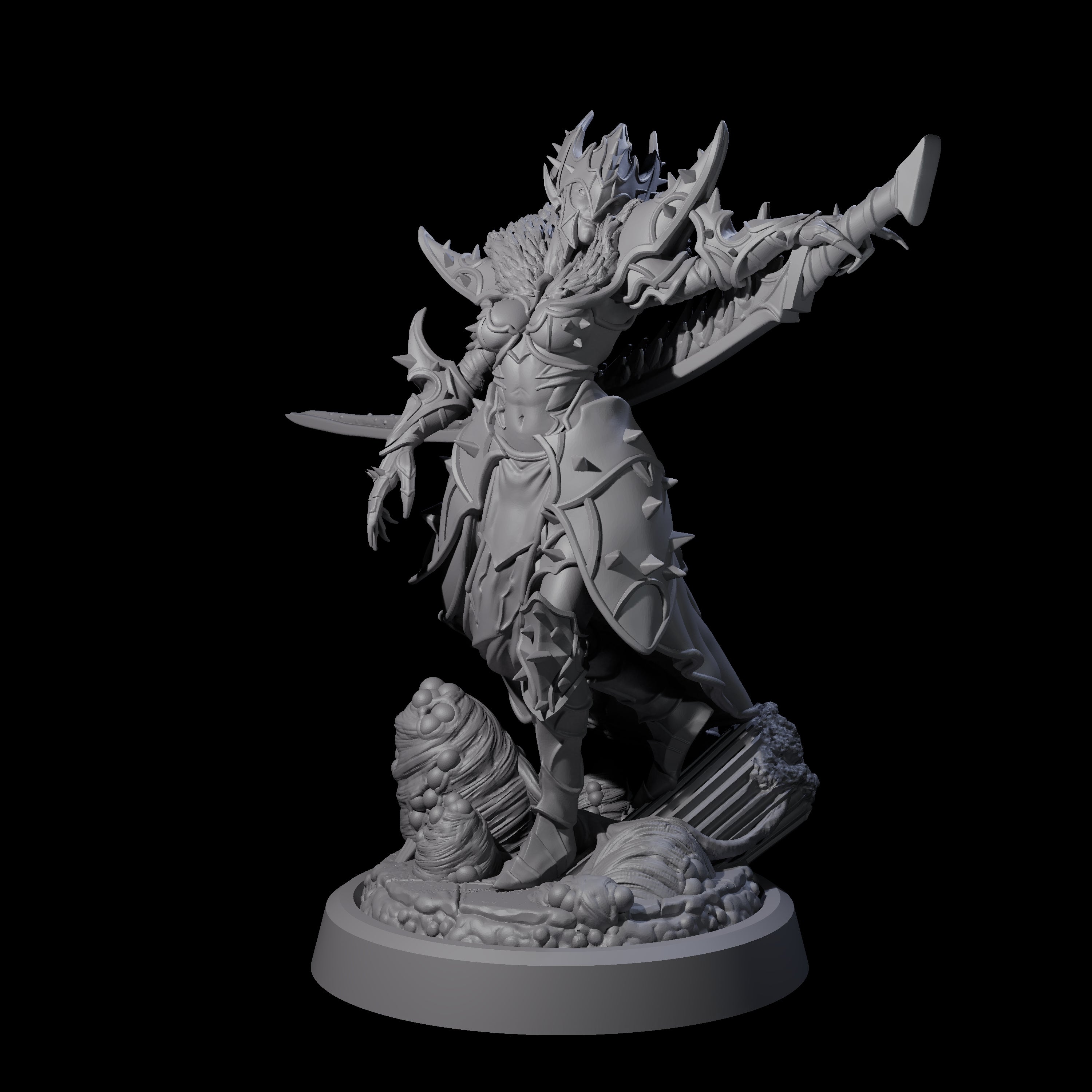Four Corrupted Hive Protectors Miniature for Dungeons and Dragons, Pathfinder or other TTRPGs