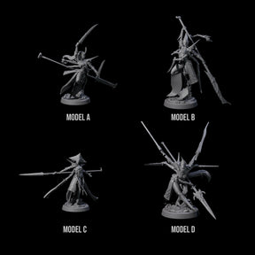 Four Corrupted Mariliths Miniature for Dungeons and Dragons, Pathfinder or other TTRPGs