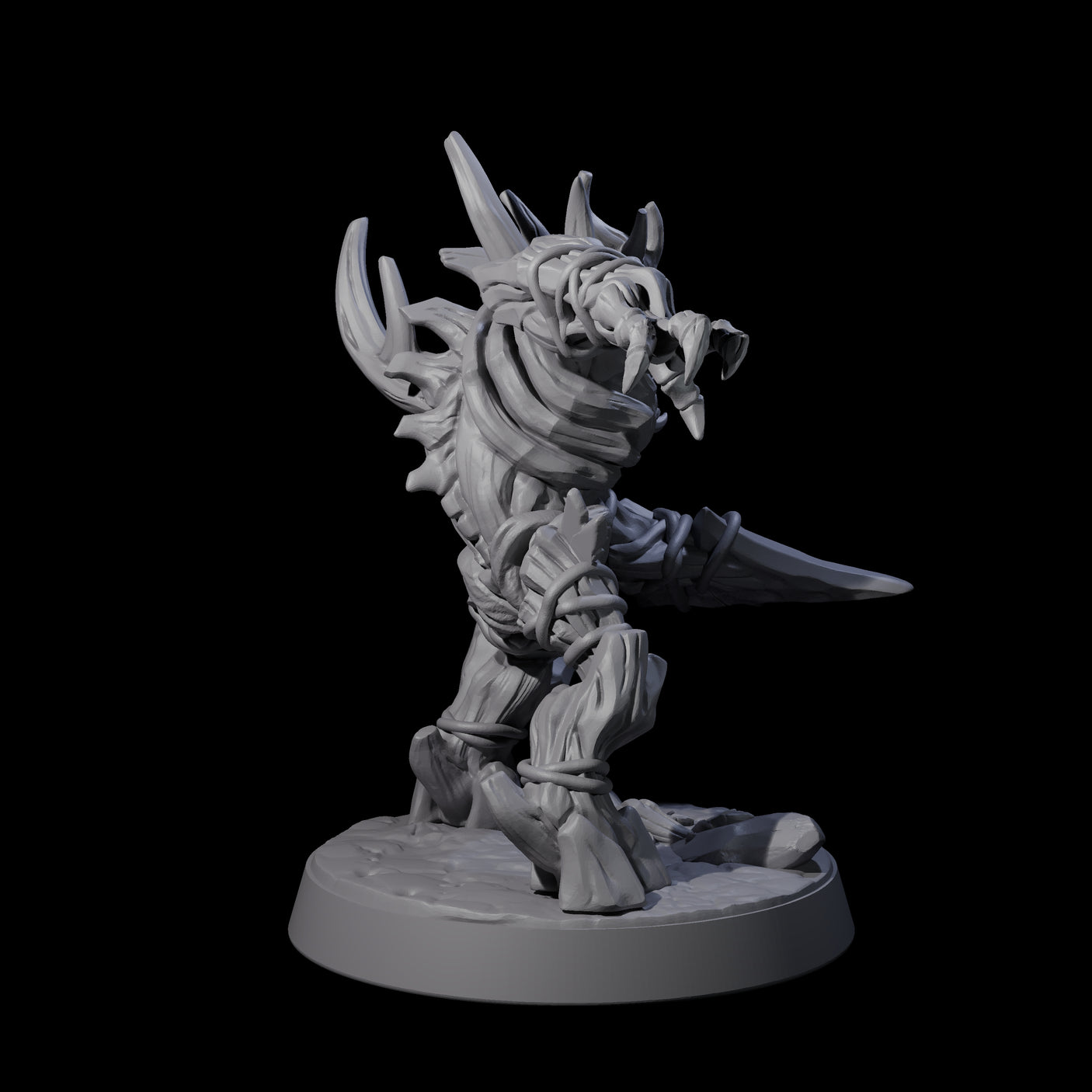 Four Corrupted Wood Woads Miniature for Dungeons and Dragons, Pathfinder or other TTRPGs