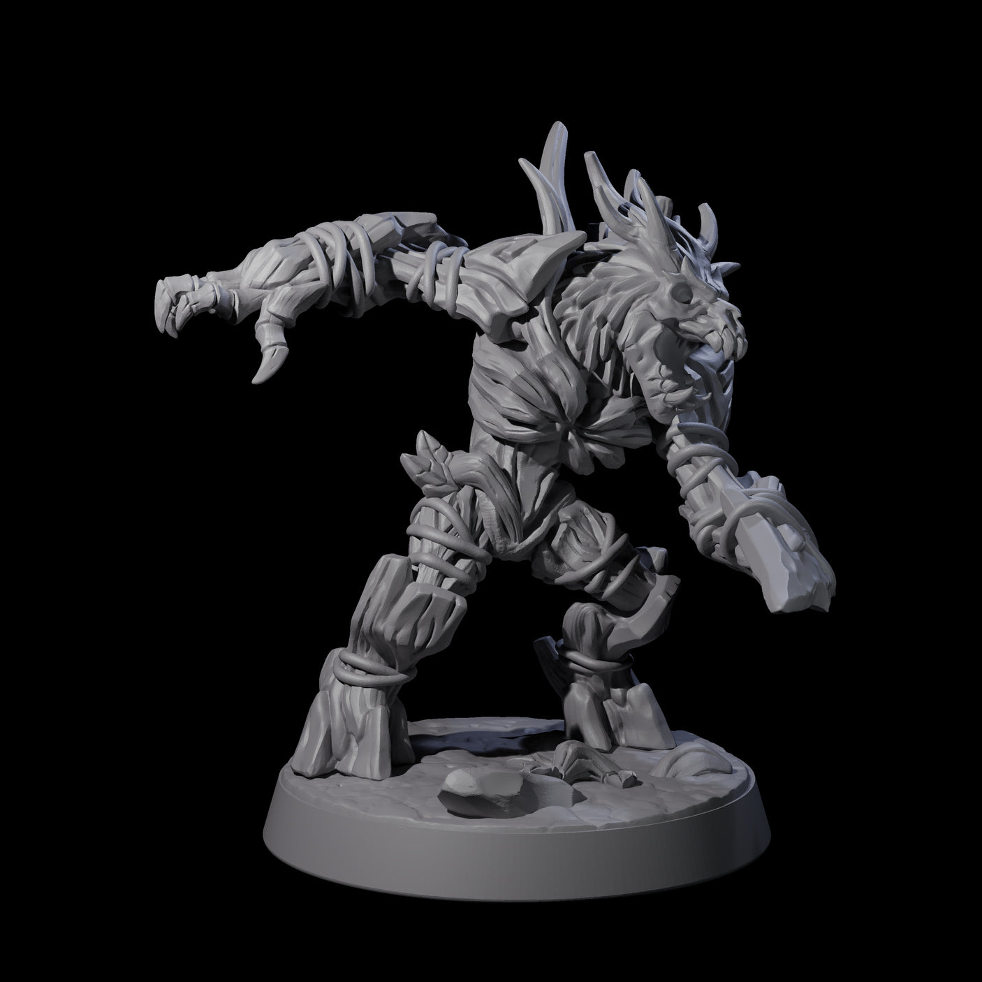 Four Corrupted Wood Woads Miniature for Dungeons and Dragons, Pathfinder or other TTRPGs