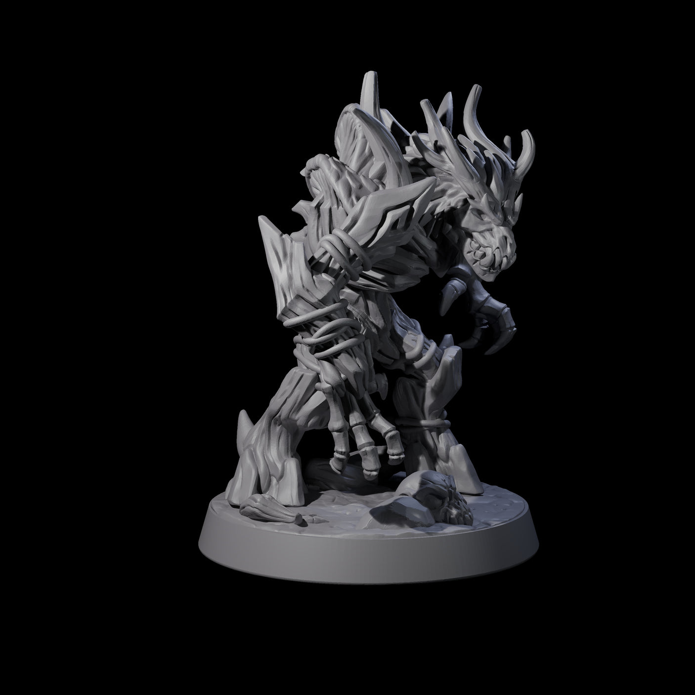 Four Corrupted Wood Woads Miniature for Dungeons and Dragons, Pathfinder or other TTRPGs