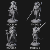 Four Creaking Tomb Lichs Miniature for Dungeons and Dragons, Pathfinder or other TTRPGs