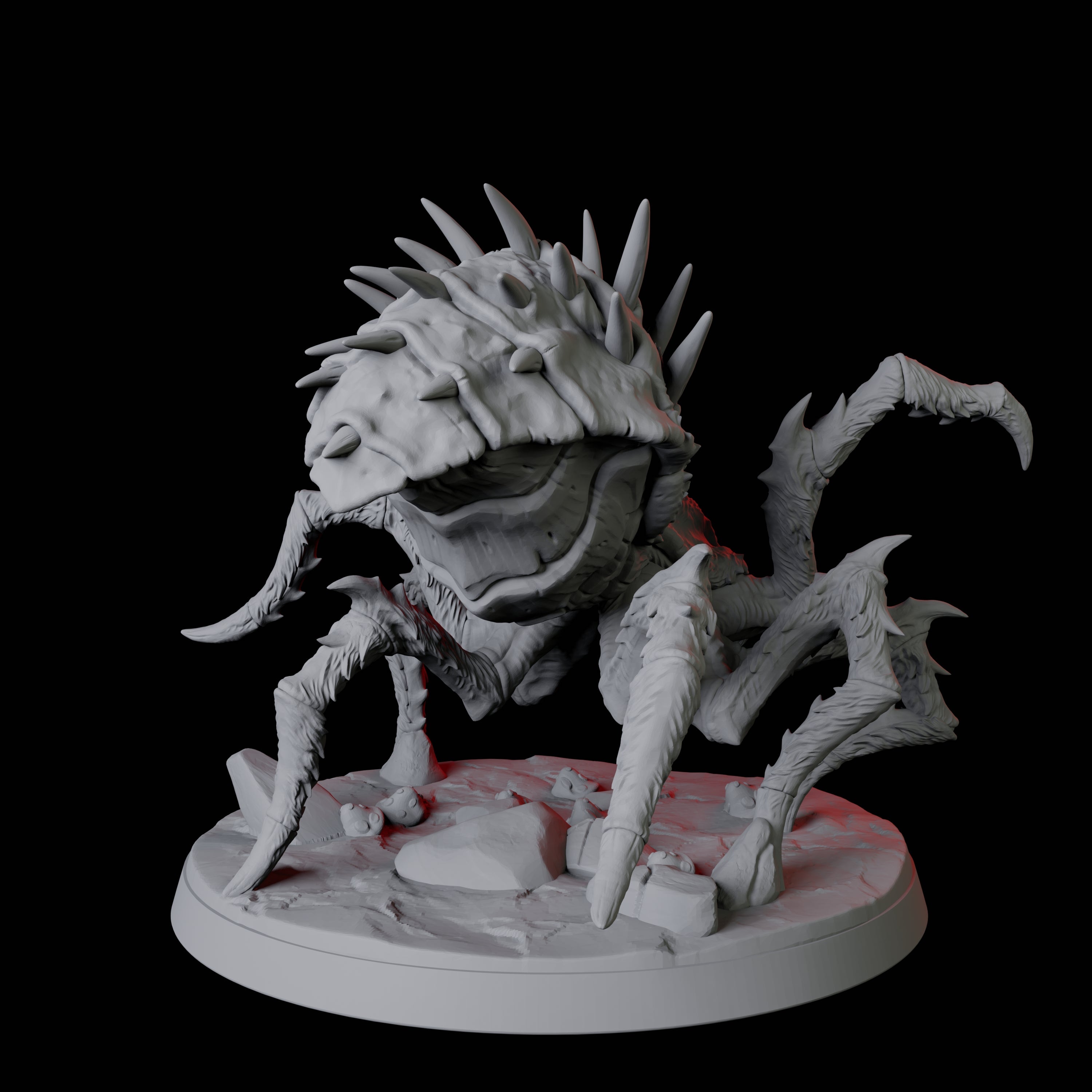 Four Creeping Giant Spiders Miniature for Dungeons and Dragons, Pathfinder or other TTRPGs