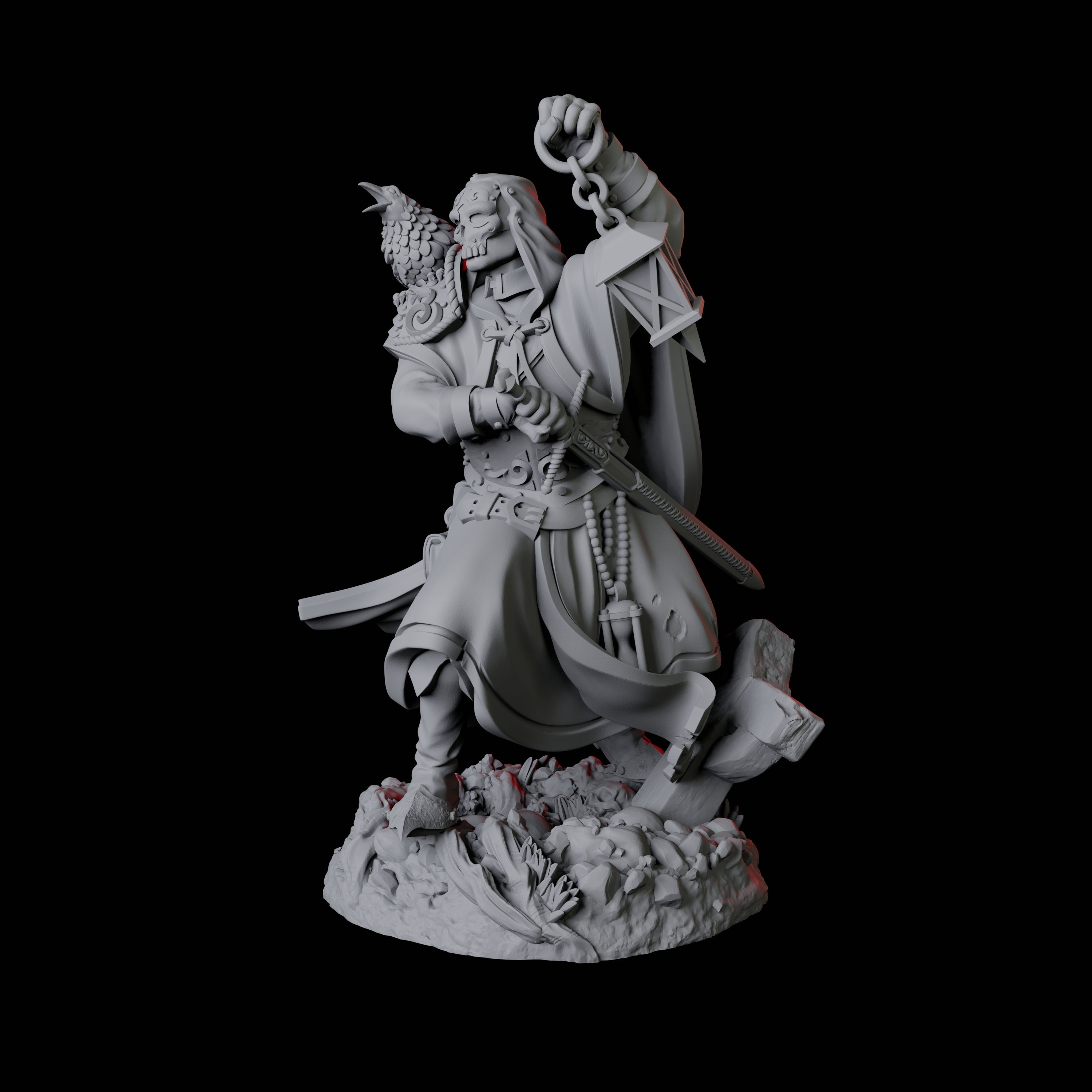 Four Creepy Gravediggers Miniature for Dungeons and Dragons, Pathfinder or other TTRPGs