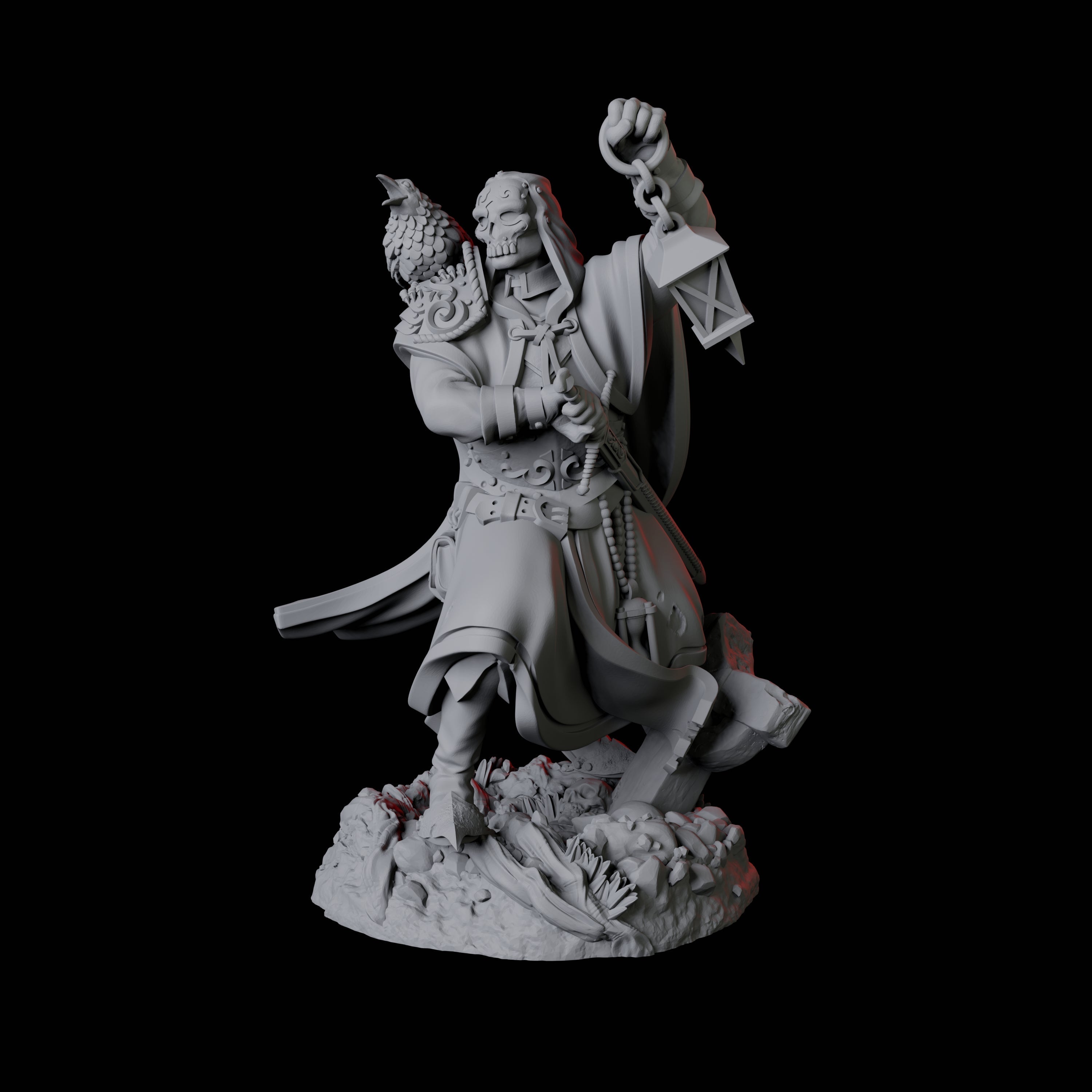 Four Creepy Gravediggers Miniature for Dungeons and Dragons, Pathfinder or other TTRPGs