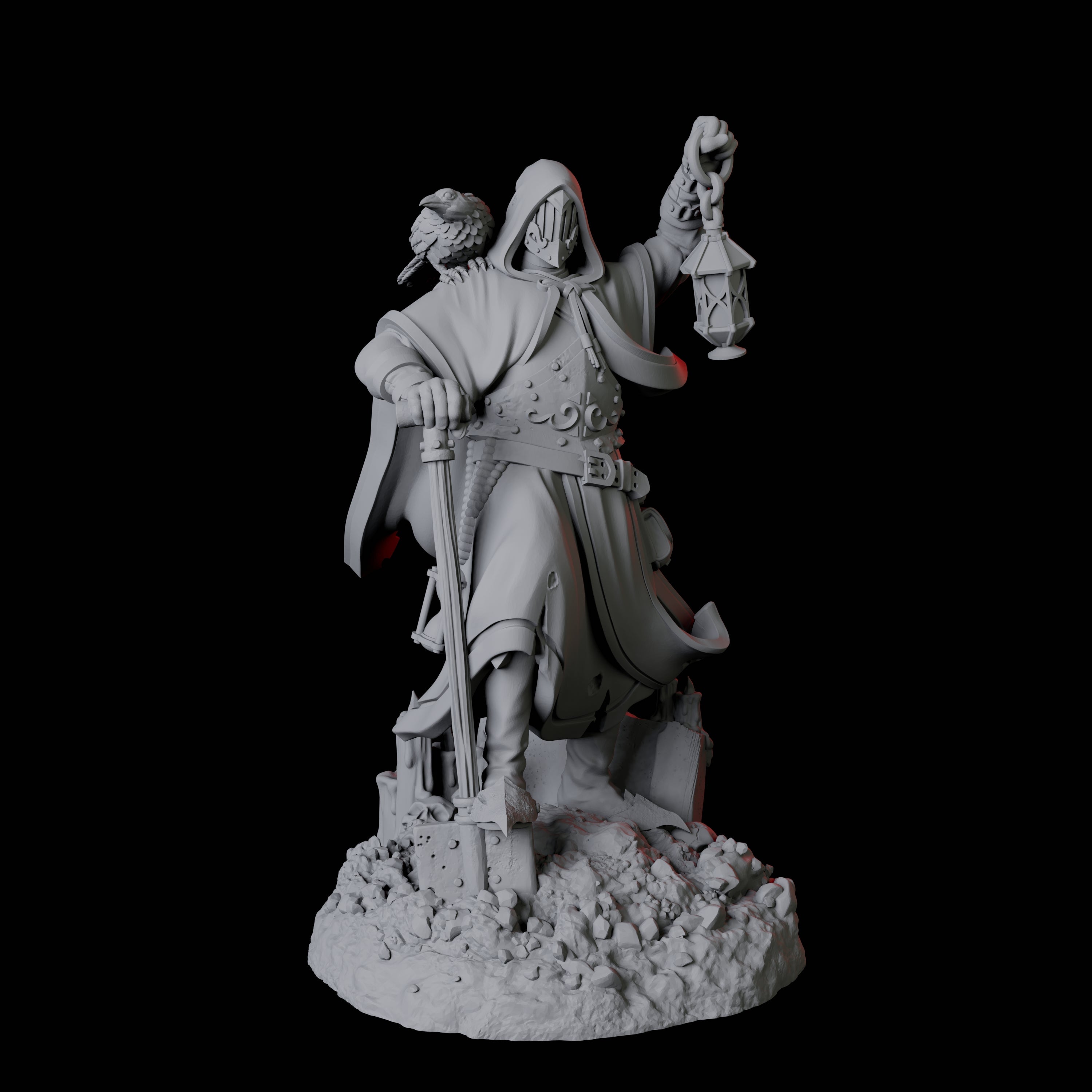 Four Creepy Gravediggers Miniature for Dungeons and Dragons, Pathfinder or other TTRPGs