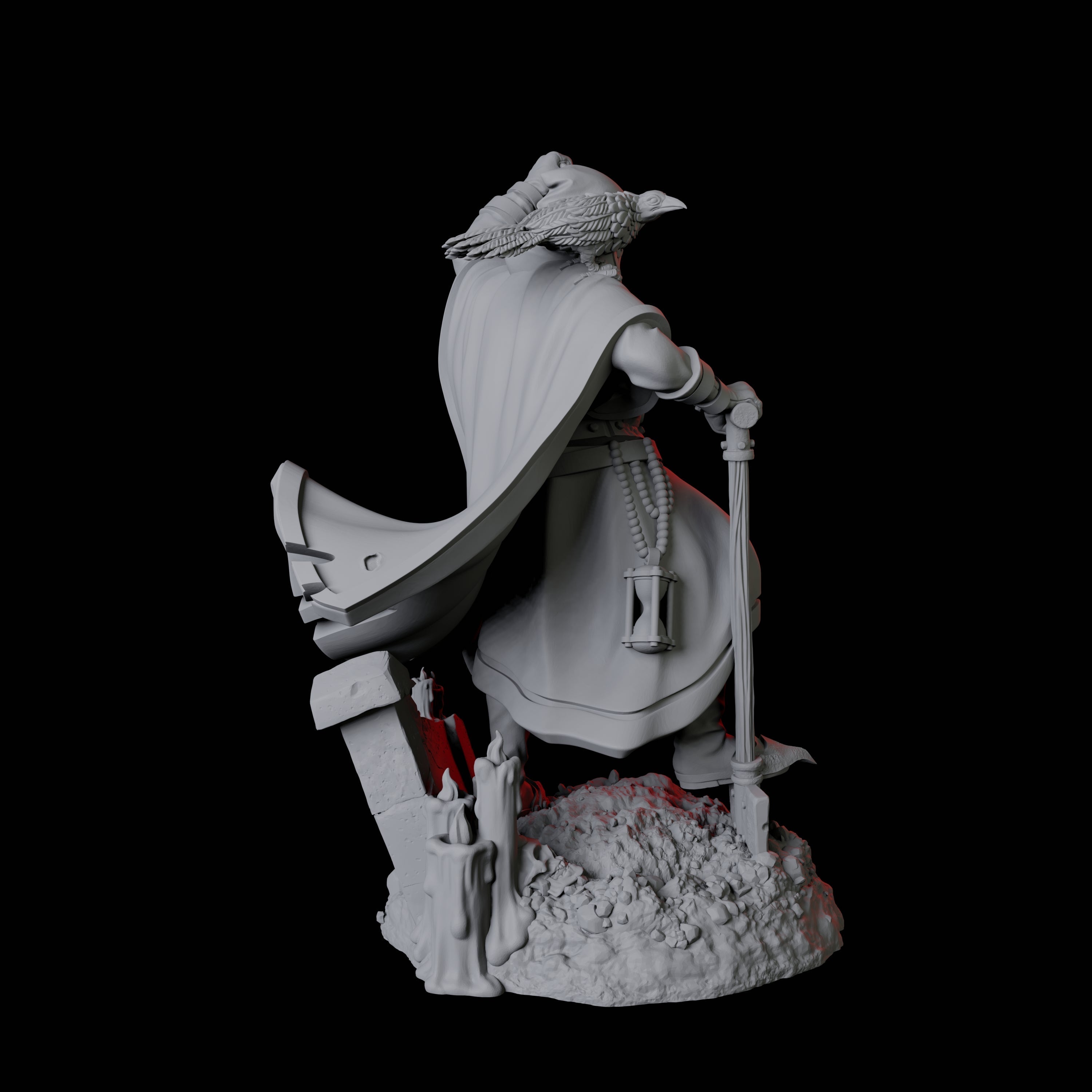 Four Creepy Gravediggers Miniature for Dungeons and Dragons, Pathfinder or other TTRPGs