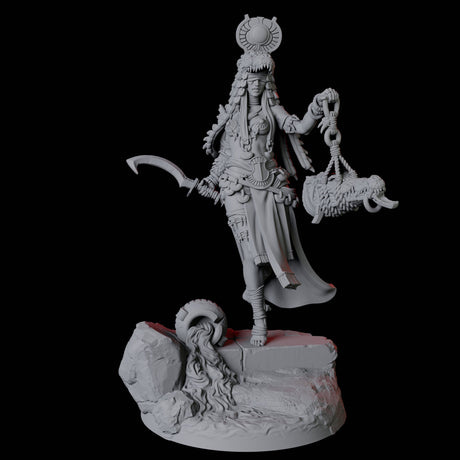 Four Crocodile Priestesses Miniature for Dungeons and Dragons, Pathfinder or other TTRPGs