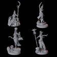 Four Crocodile Priestesses Miniature for Dungeons and Dragons, Pathfinder or other TTRPGs