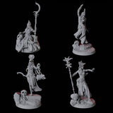 Four Crocodile Priestesses Miniature for Dungeons and Dragons, Pathfinder or other TTRPGs