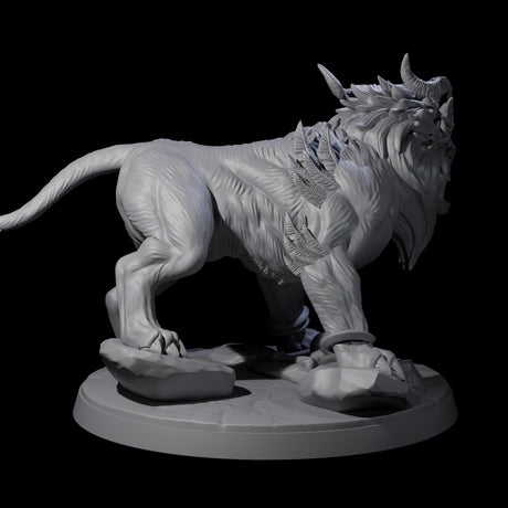 Four Crouching Sphinx Spawn Miniature for Dungeons and Dragons, Pathfinder or other TTRPGs