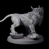 Four Crouching Sphinx Spawn Miniature for Dungeons and Dragons, Pathfinder or other TTRPGs