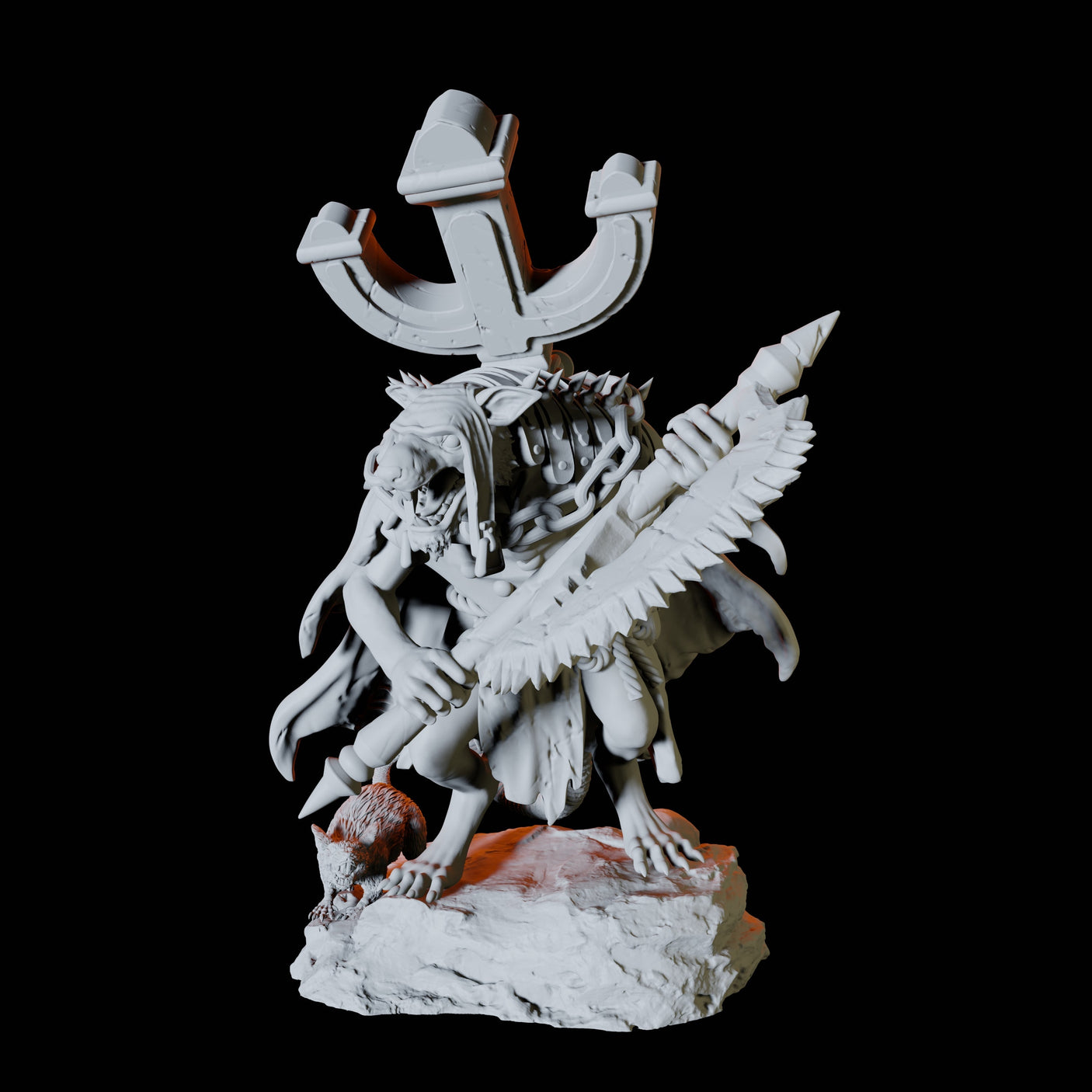 Four Crusader Ratfolk Miniature for Dungeons and Dragons, Pathfinder or other TTRPGs