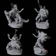 Four Cultists Riding Giant Crocodiles Miniature for Dungeons and Dragons, Pathfinder or other TTRPGs