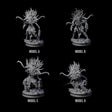 Four Dark Elf Umbral Seers Miniature for Dungeons and Dragons, Pathfinder or other TTRPGs