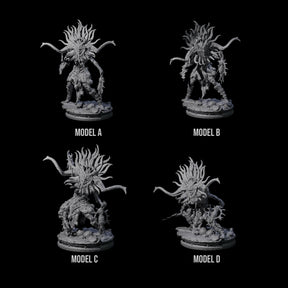 Four Dark Elf Umbral Seers Miniature for Dungeons and Dragons, Pathfinder or other TTRPGs
