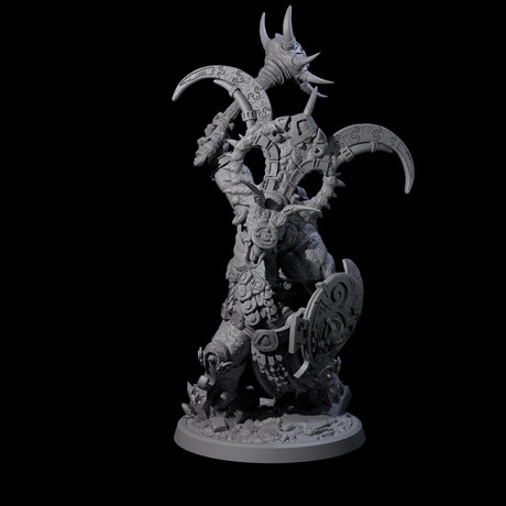 Four Decorated Dinosaur Lizardfolk Warriors Miniature for Dungeons and Dragons, Pathfinder or other TTRPGs