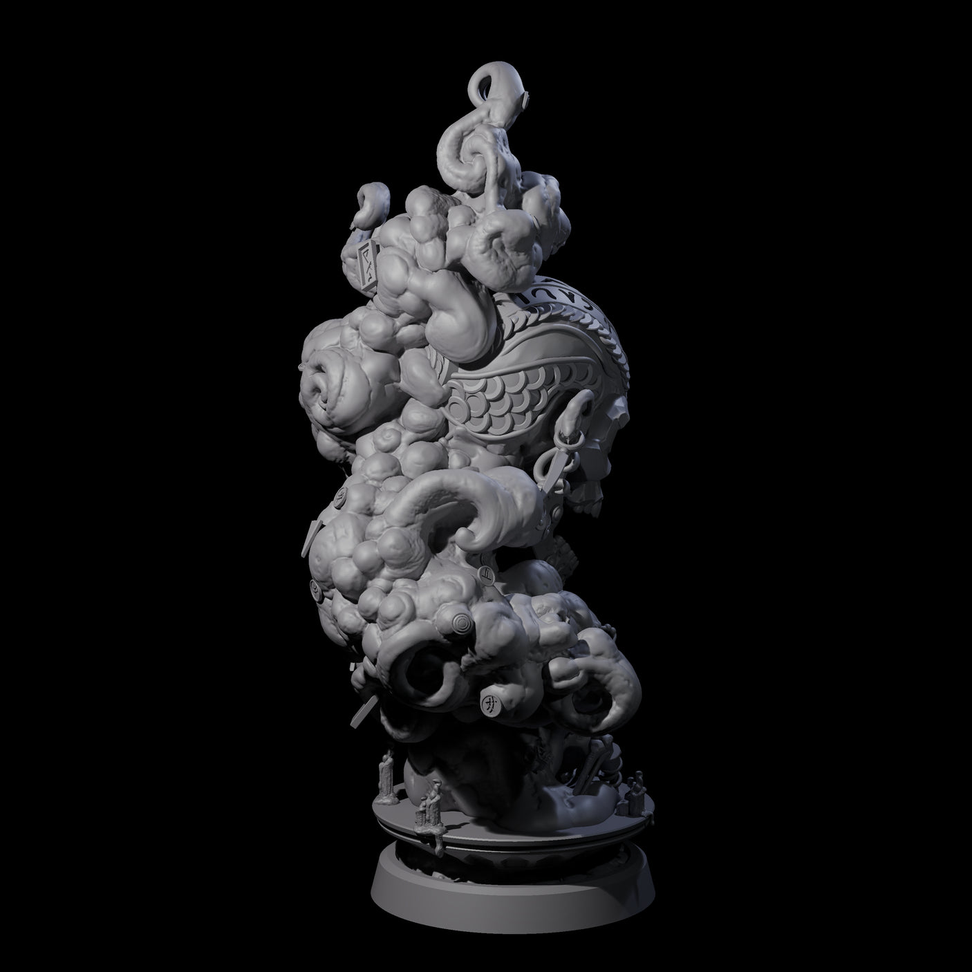 Four Decorated Flameskulls Miniature for Dungeons and Dragons, Pathfinder or other TTRPGs