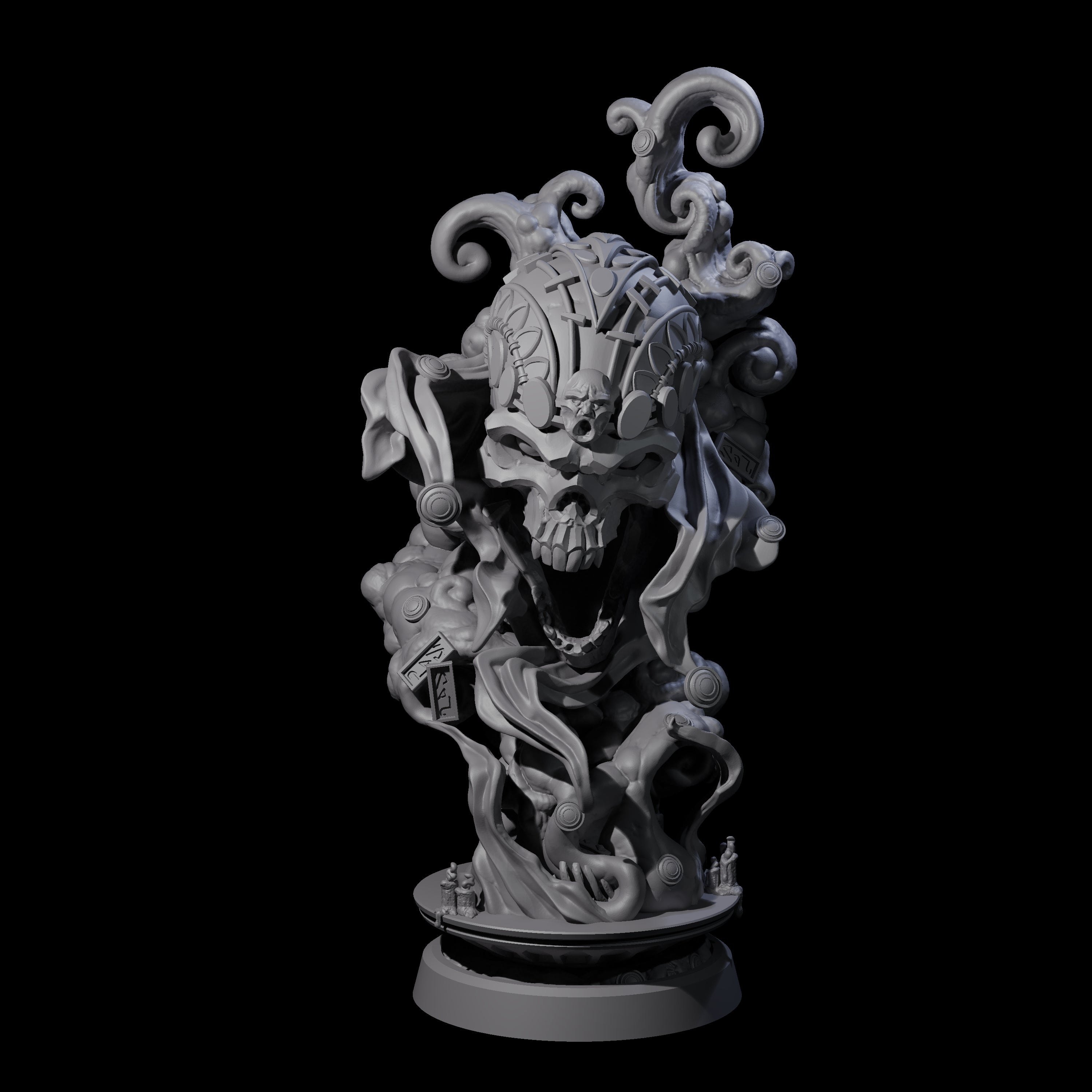 Four Decorated Flameskulls Miniature for Dungeons and Dragons, Pathfinder or other TTRPGs