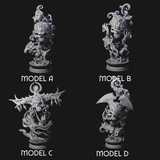 Four Decorated Flameskulls Miniature for Dungeons and Dragons, Pathfinder or other TTRPGs