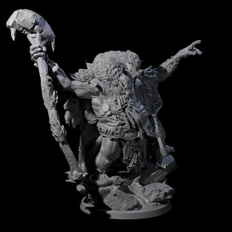 Four Decorated Tribal Ogres Miniature for Dungeons and Dragons, Pathfinder or other TTRPGs