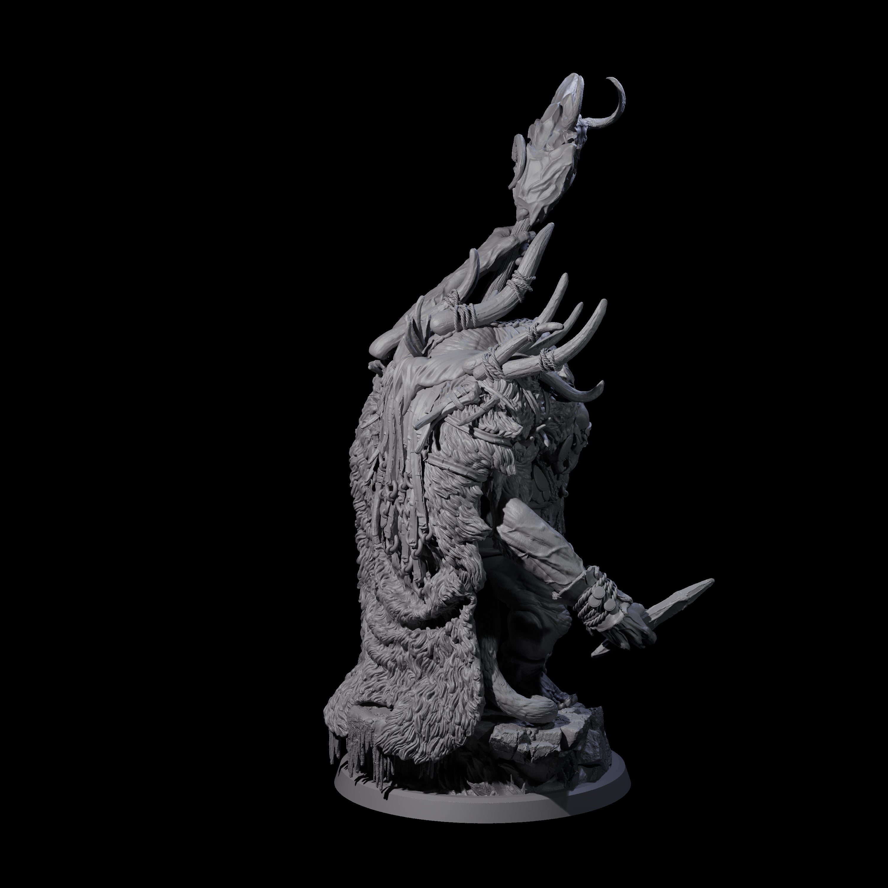 Four Decorated Tribal Ogres Miniature for Dungeons and Dragons, Pathfinder or other TTRPGs