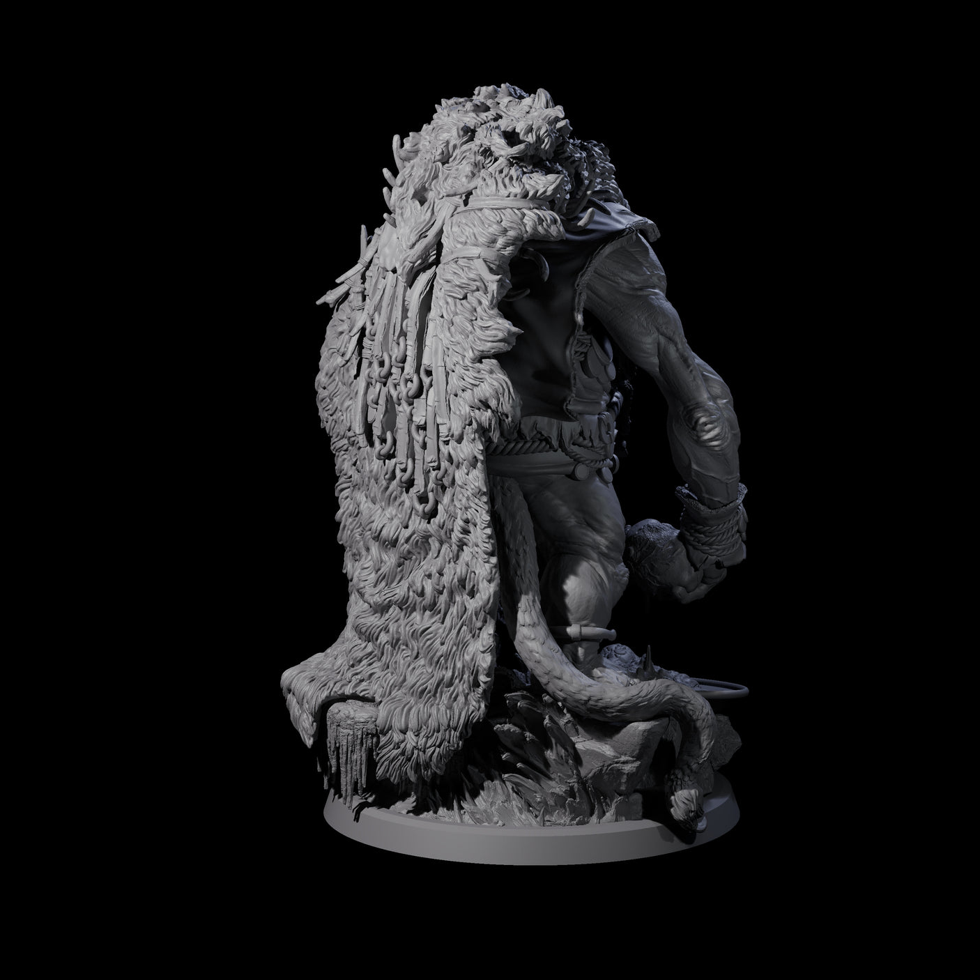 Four Decorated Tribal Ogres Miniature for Dungeons and Dragons, Pathfinder or other TTRPGs