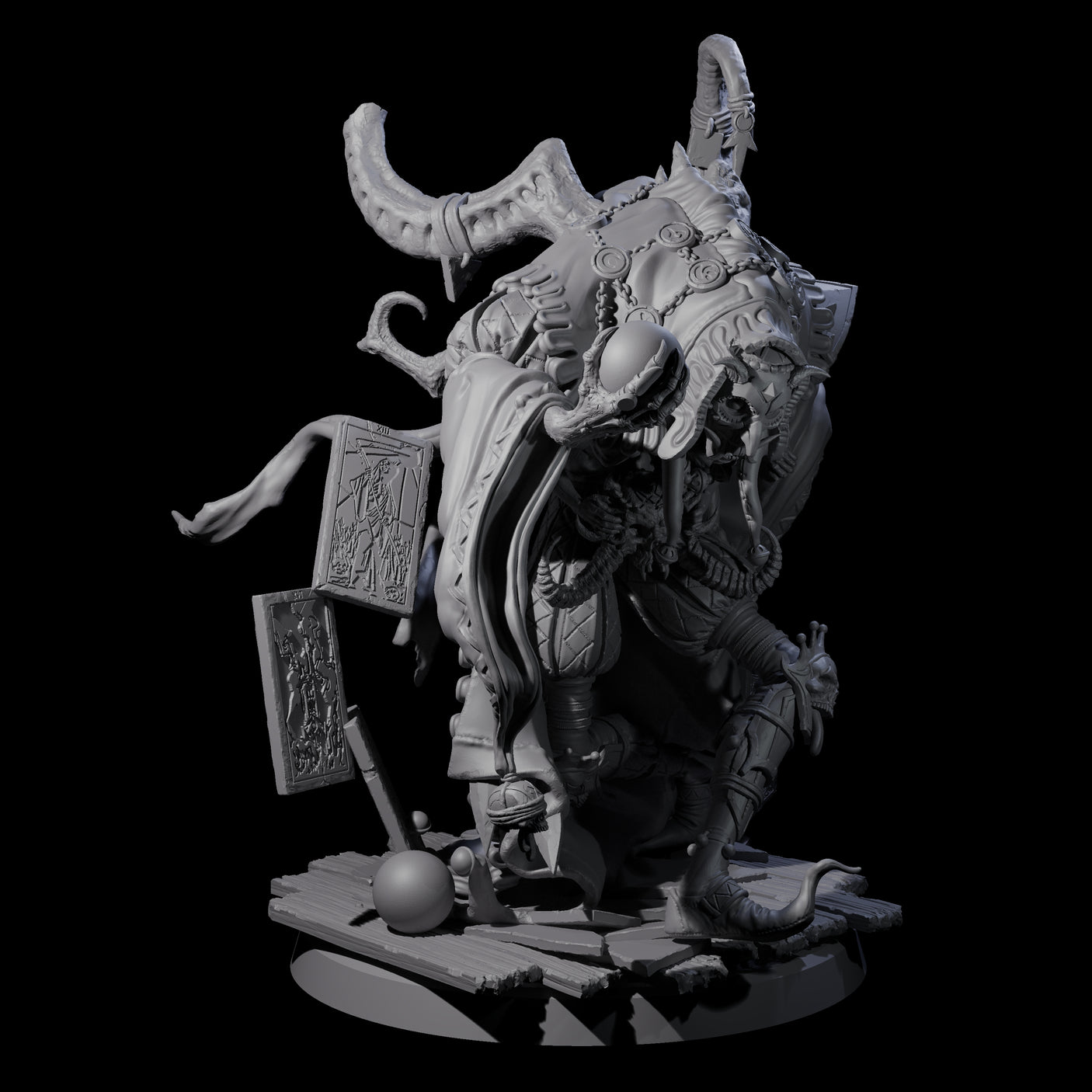 Four Deformed Mind Flayer Arcanists Miniature for Dungeons and Dragons, Pathfinder or other TTRPGs