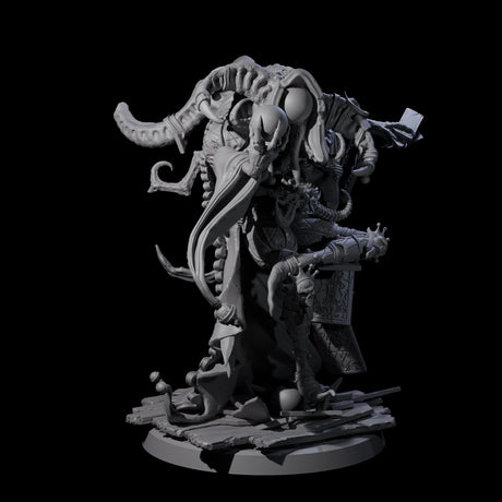 Four Deformed Mind Flayer Arcanists Miniature for Dungeons and Dragons, Pathfinder or other TTRPGs