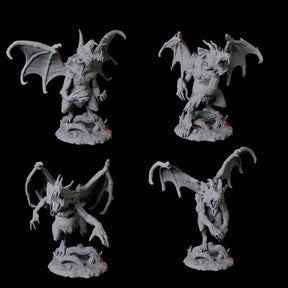 Four Demonic Rats Miniature for Dungeons and Dragons, Pathfinder or other TTRPGs