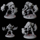 Four Depth Umber Hulks Miniature for Dungeons and Dragons, Pathfinder or other TTRPGs