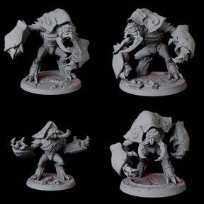 Four Depth Umber Hulks Miniature for Dungeons and Dragons, Pathfinder or other TTRPGs